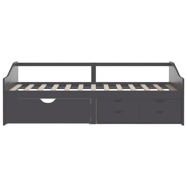 Tagesbett 90x200 cm mit Schubladen Grau