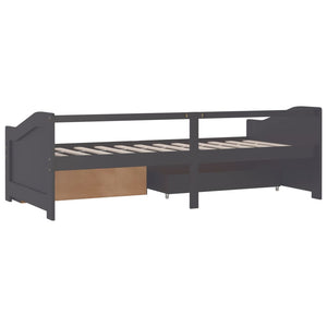 Tagesbett 90x200 cm mit Schubladen Grau