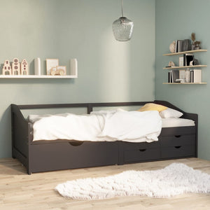 Tagesbett 90x200 cm mit Schubladen Grau