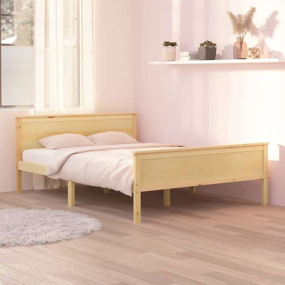 vidaXL Solid Pine Bed 140x200 cm