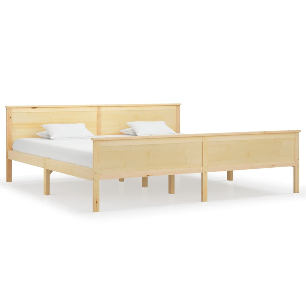 vidaXL Lit en bois massif pin 200x200 cm