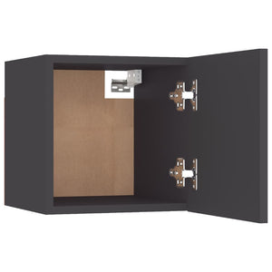 Nachttische 2 Stk. Grau 30,5x30x30 cm Holzwerkstoff