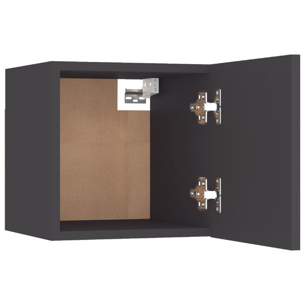 Nachttische 2 Stk. Grau 30,5x30x30 cm Holzwerkstoff