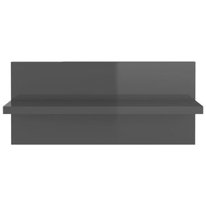 Hochglanz Wandregale Grau, 4er Set
