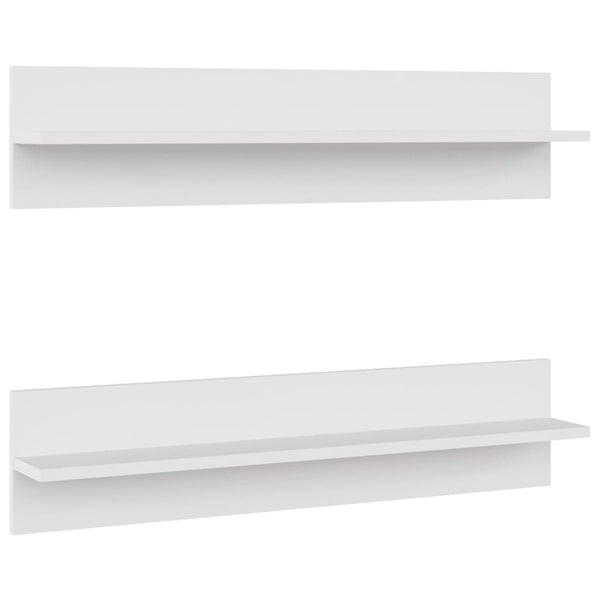 Weiße Wandregale, 2er Set