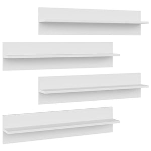 Weiße Wandregale, 4er Set, 80 cm