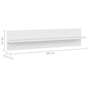 Weiße Wandregale, 4er Set, 80 cm