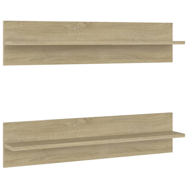 Wandregale 2er Set Sonoma Eiche 80cm