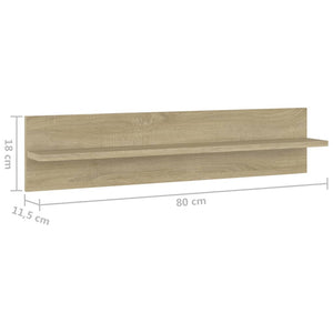 Wandregale 2er Set Sonoma Eiche 80cm