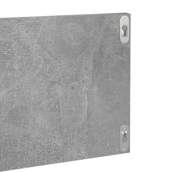 Betongraue Wandregale, 2er-Set