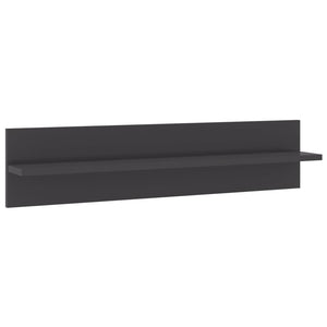 Wandregale Grau Hochglanz, 2er-Set