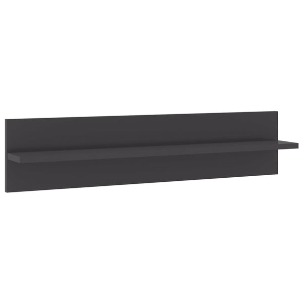 Wandregale Grau Hochglanz, 2er-Set
