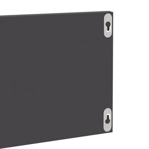 Wandregale Grau Hochglanz, 2er-Set