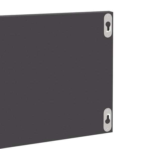 Wandregale Grau Hochglanz, 2er-Set