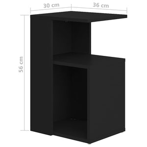 Schwarzer Beistelltisch 36x30x56 cm