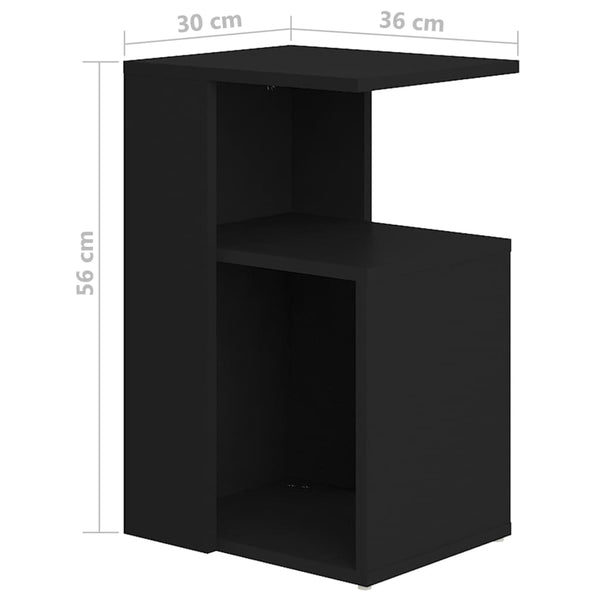 Schwarzer Beistelltisch 36x30x56 cm