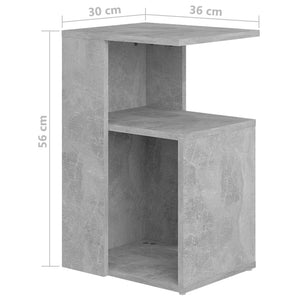 Betongrauer Beistelltisch 36x30x56 cm