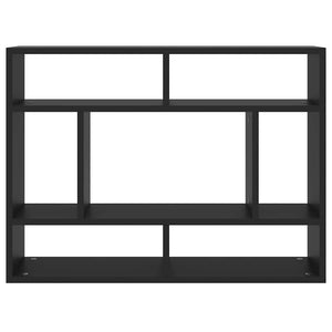 Schwarzes Wandregal 75x16x55 cm