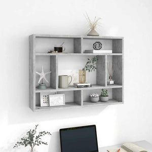 Betongraues Wandregal, 75 cm