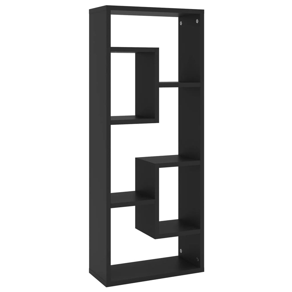 vidaXL Étagère murale noire 36x16x90 cm Bois d'ingénierie