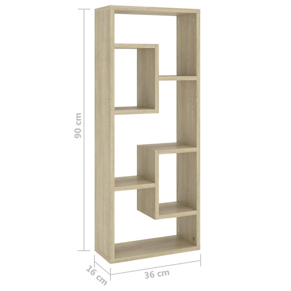 Wandregal Sonoma Eiche 36x16x90 cm