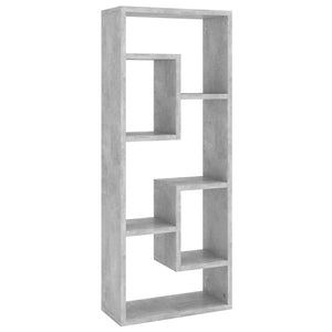 Betongraues Wandregal, 36x16x90 cm