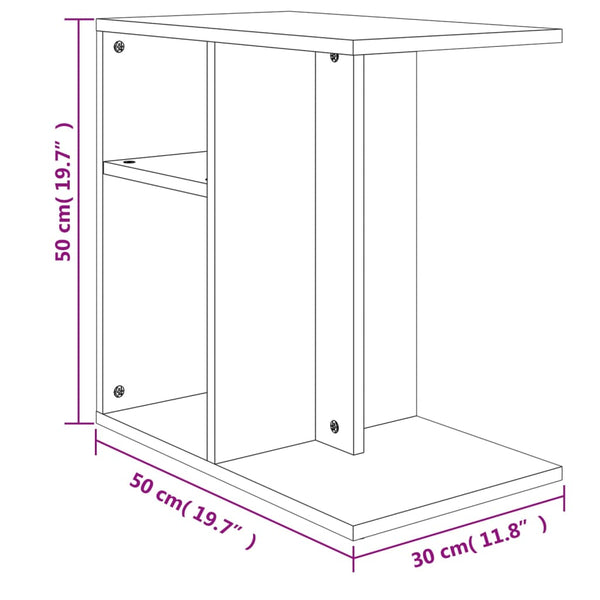 Beistelltisch Betongrau 50x30x50 cm