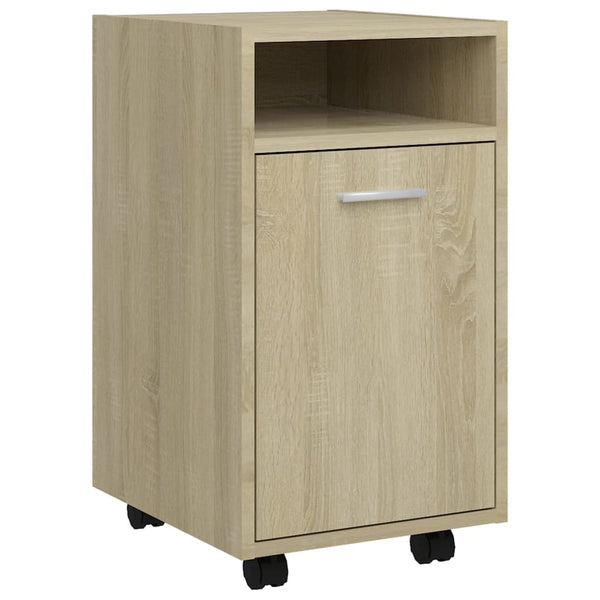 Rollbarer Beistellschrank Sonoma Eiche 33x38x60 cm