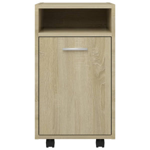Rollbarer Beistellschrank Sonoma Eiche 33x38x60 cm