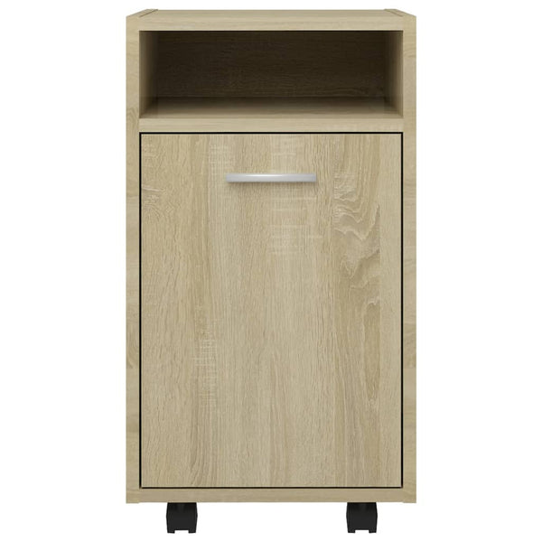 Rollbarer Beistellschrank Sonoma Eiche 33x38x60 cm
