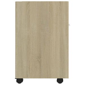 Rollbarer Beistellschrank Sonoma Eiche 33x38x60 cm
