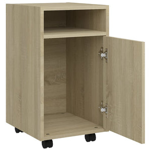 Rollbarer Beistellschrank Sonoma Eiche 33x38x60 cm