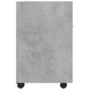 Beistellschrank Betongrau mit Rollen