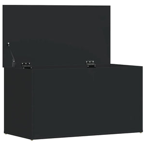 Schwarze Aufbewahrungstruhe 84x42x46 cm
