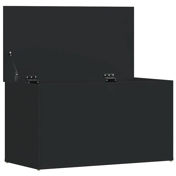 Schwarze Aufbewahrungstruhe 84x42x46 cm