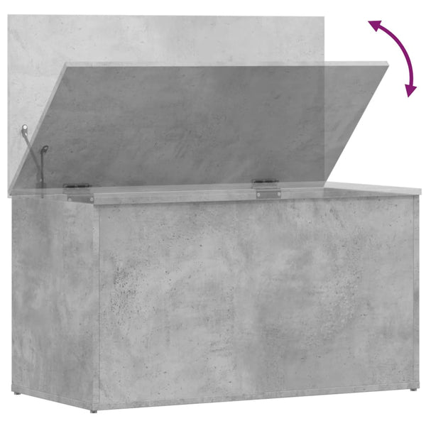 Betongraue Aufbewahrungstruhe 84 cm