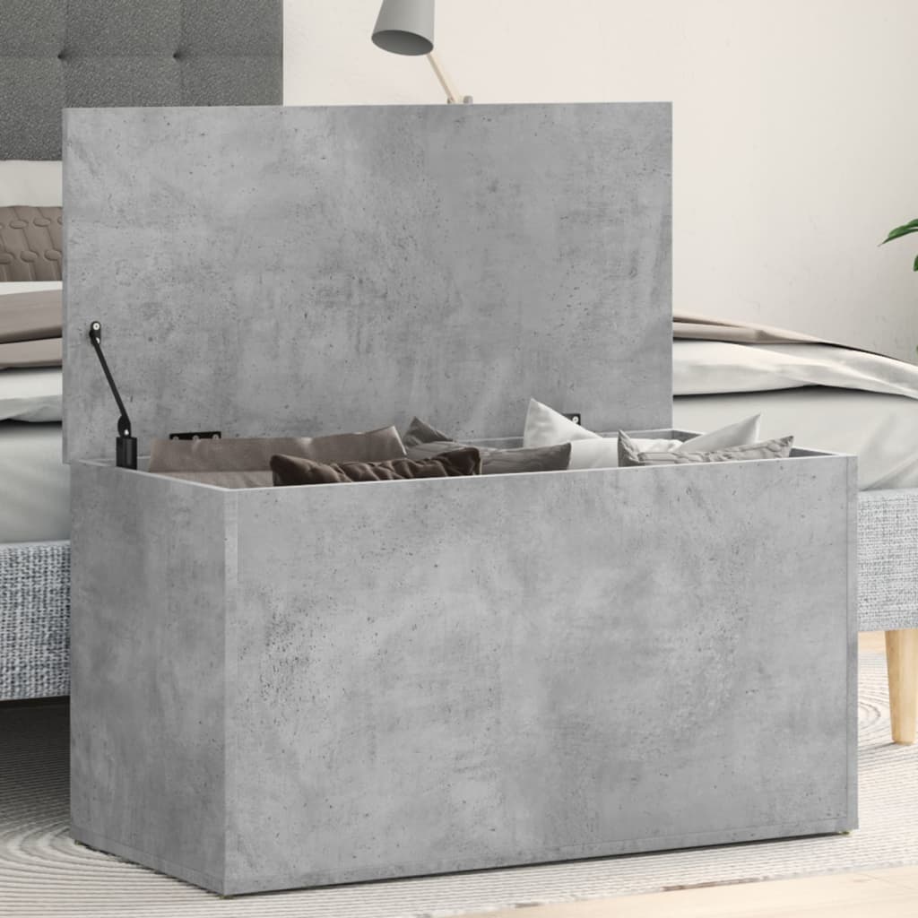 Betongraue Aufbewahrungstruhe 84 cm