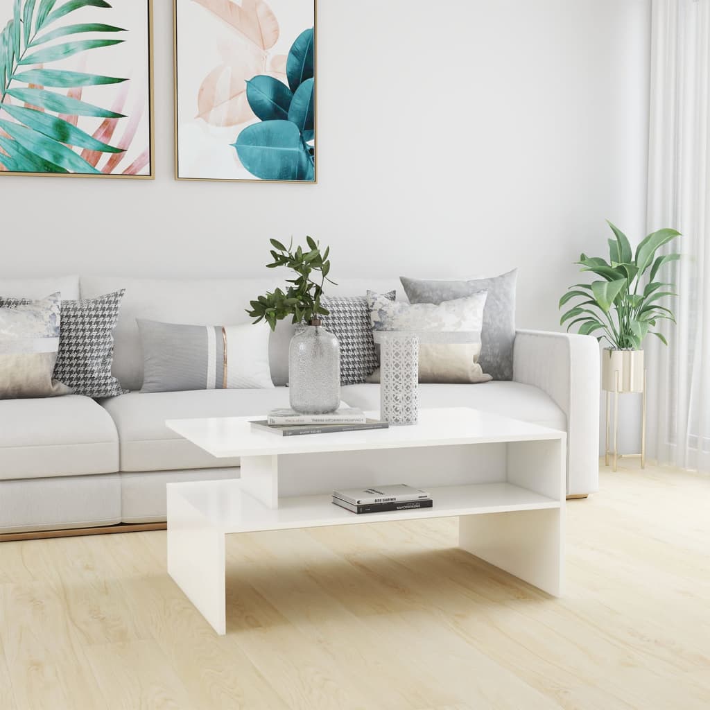 Weißer Couchtisch 90x60 cm