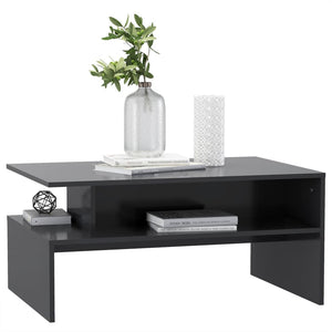 Grauer Couchtisch 90x60 cm