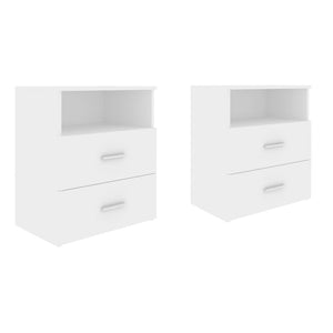 Nachttische Weiß 2er Set 50x32x60 cm