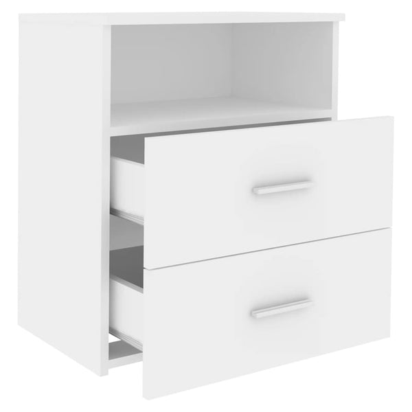 Nachttische Weiß 2er Set 50x32x60 cm