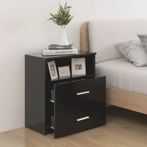 Nachttische 2er Set Schwarz 50x32x60 cm