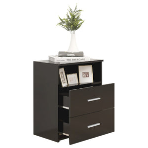 Nachttische 2er Set Schwarz 50x32x60 cm