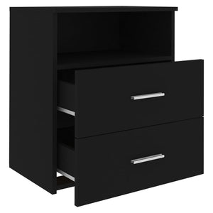 Nachttische 2er Set Schwarz 50x32x60 cm