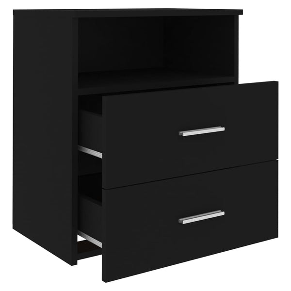 Nachttische 2er Set Schwarz 50x32x60 cm