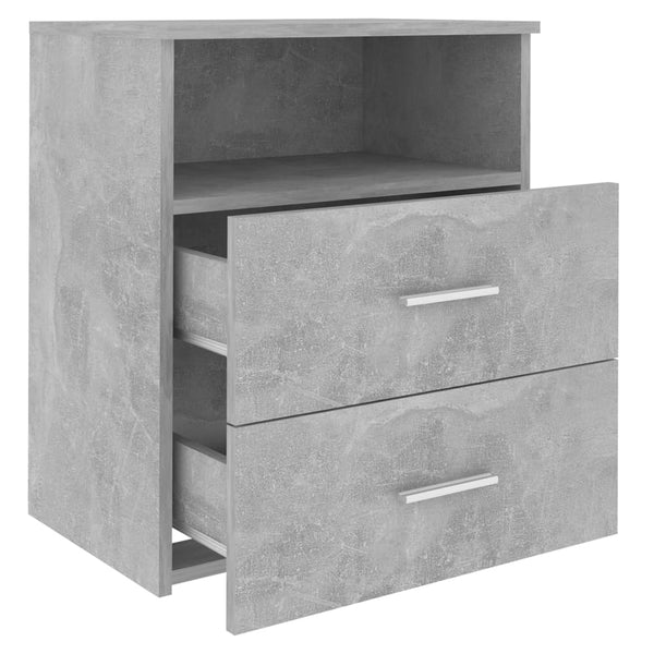 Betongrauer Nachttisch 50x32x60 cm