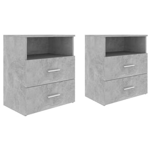 Nachttische 2er Set Betongrau 50x32x60cm