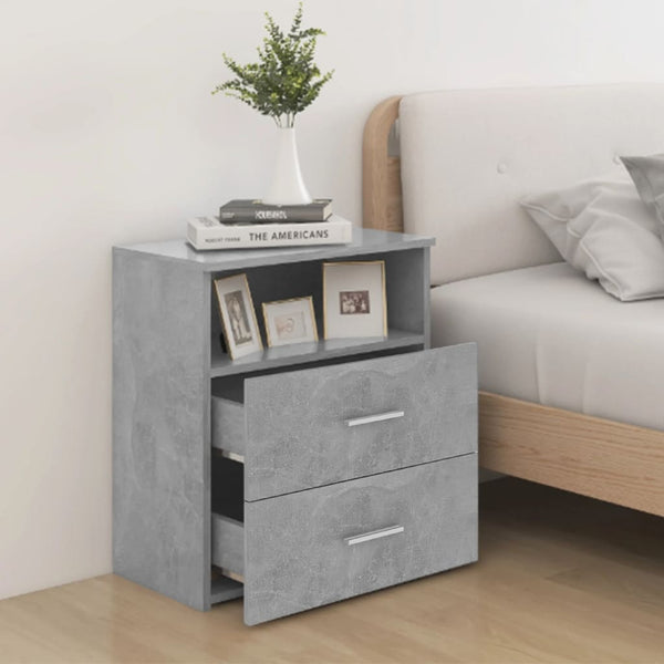 Nachttische 2er Set Betongrau 50x32x60cm