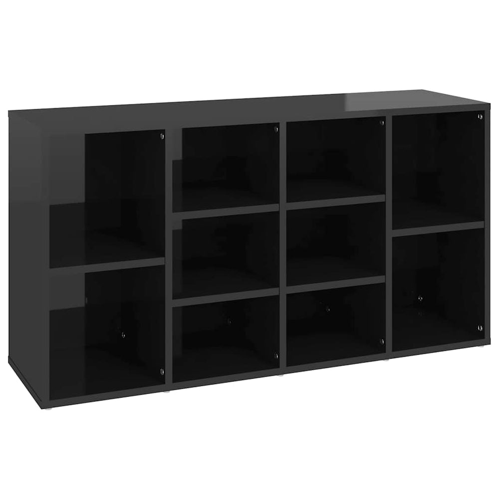 Schuhbank Schwarz Hochglanz 103 cm