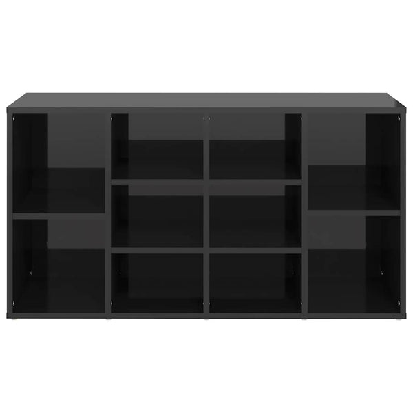 Schuhbank Schwarz Hochglanz 103 cm